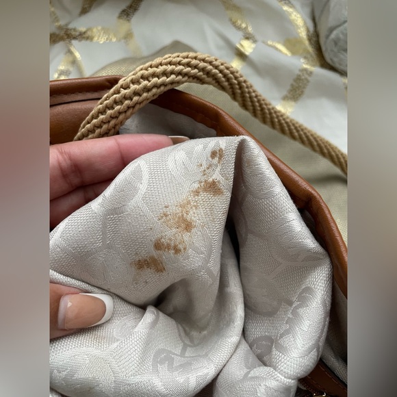 Michael Kors Gold Metallic Canvas bag with matching Espadrilles. - Picture 7 of 10